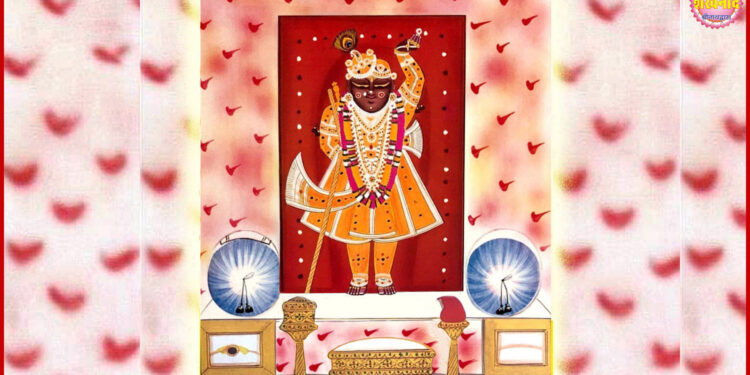 श्रीनाथजी के आज मोर चन्द्रिका के श्रृंगार में दर्शन