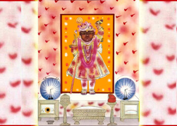 श्रीनाथजी के आज गोल चन्द्रिका के श्रृंगार में दर्शन