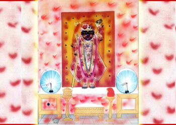 आज श्रीनाथजी के चाकदार पर सुनहरी कतरा के श्रृंगार में दर्शन