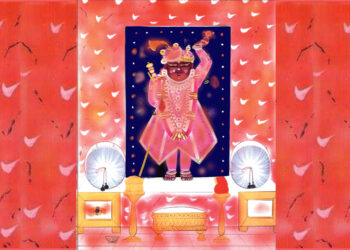 श्रीनाथजी के आज चाकदार पर कतरा के श्रृंगार में दर्शन