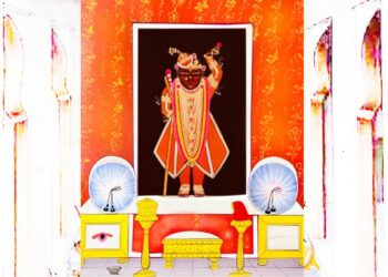 श्रीनाथजी में आज अमरसी जरी के वस्त्र, जमाव का कतरा का श्रृंगार