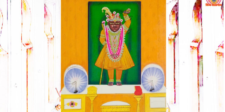 श्रीनाथजी में आज कतरा चन्द्रिका का श्रृंगार