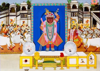 आज श्रीजी को सुनहरी भीमसेनी कतरा का श्रृंगार