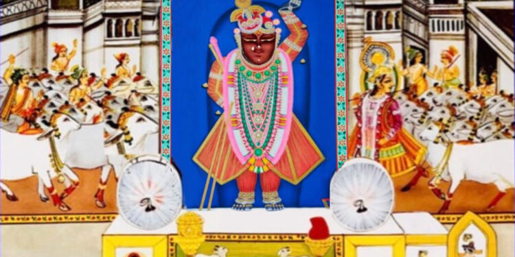 आज श्रीजी को सुनहरी भीमसेनी कतरा का श्रृंगार