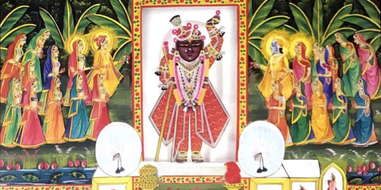 श्रीनाथजी में आज हरी गणगौर के दर्शन