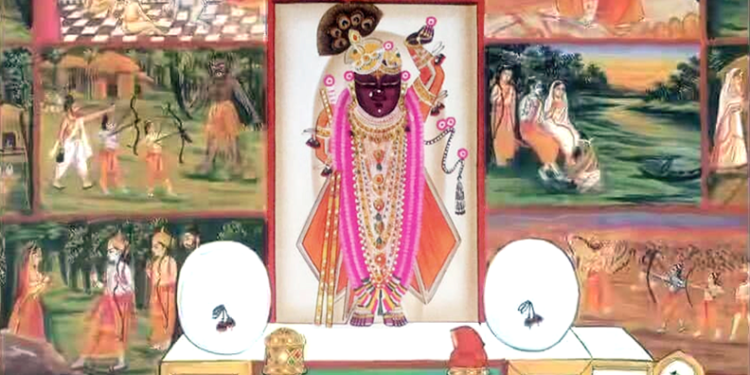 श्रीनाथजी के आज रामनवमी के परचारगी श्रृंगार में दर्शन