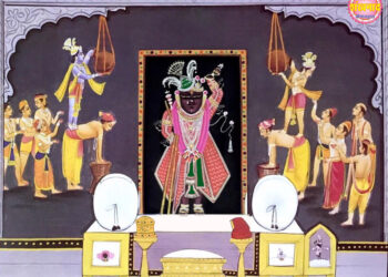 श्रीनाथजी में आज मल्लकाछ टिपारा पर खुलेबंध के विशिष्ट श्रृंगार