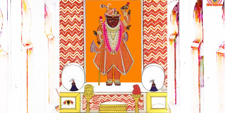 श्रीनाथजी में आज लहरिया के वस्त्र, कतरा का श्रृंगार