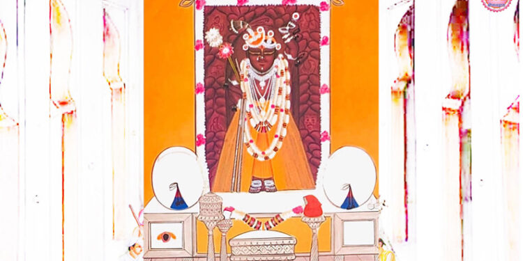 आज श्रीनाथजी के पिछोड़ा पर लूम की किलंगी के श्रृंगार, मंगला में आड़बंद