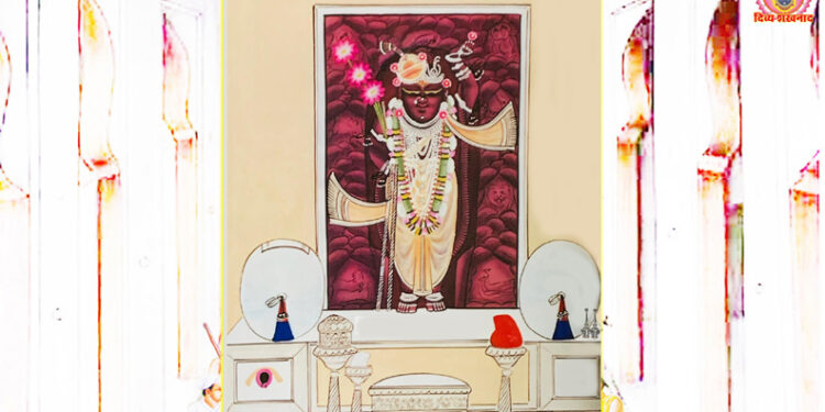 श्रीनाथजी के आज शरबती धोती पटका के श्रृंगार दर्शन