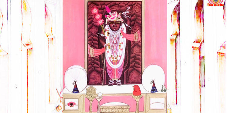 श्रीनाथजी के आज चिनमा पगा पर तुर्रा के श्रृंगार में दर्शन