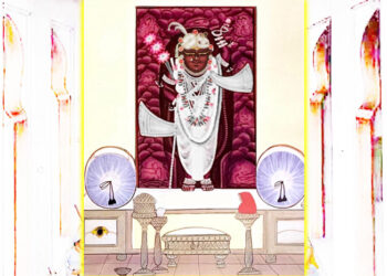 श्रीनाथजी के आज श्वेत धोती पटका के श्रृंगार में दर्शन