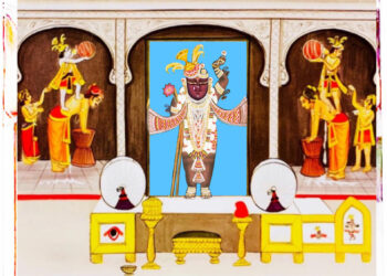 श्रीनाथजी में आज पंचरंगी मल्ल काच्छ टिपारा का श्रृंगार