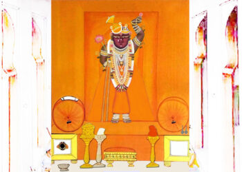 श्रीनाथजी में आज केसरी घटा का श्रृंगार