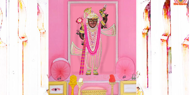 श्रीनाथजी में आज गुलाबी घटा, सूथन पटका पर फेंटा का श्रृंगार