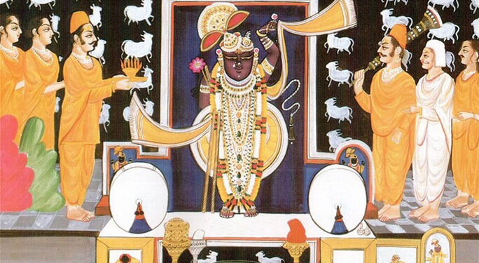 श्रीनाथजी में सप्तस्वरूपोत्सव दिवस, गोल-काछनी व घेरा का श्रृंगार