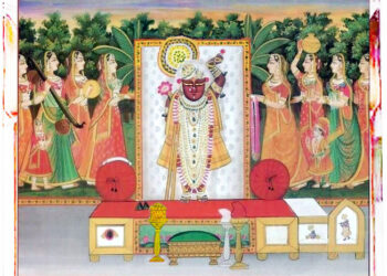 आज श्रीनाथजी में सोना (स्वर्ण) बंगला व मुकुट-काछनी का श्रृंगार