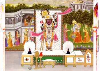 श्रीनाथजी को आज मुकुट काछनी का श्रृंगार, सांझी प्रारम्भ