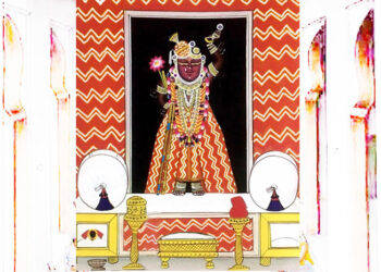 श्रीनाथजी में आज लहरिया का पिछोड़ा व पगा चन्द्रिका के श्रृंगार