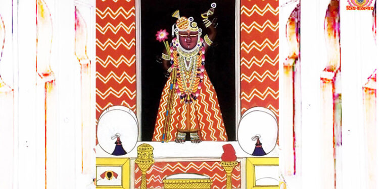 श्रीनाथजी में आज लहरिया का पिछोड़ा व पगा चन्द्रिका के श्रृंगार