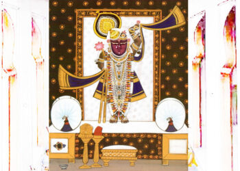 श्रीनाथजी में आज सांझी का कोट, महादान, मुकुट-काछनी का श्रृंगार