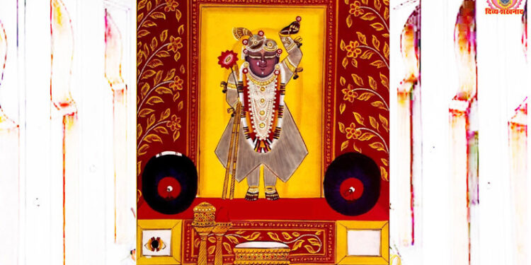 श्रीनाथजी में आज एकादशी के आप (टीकेत) के श्रृंगार