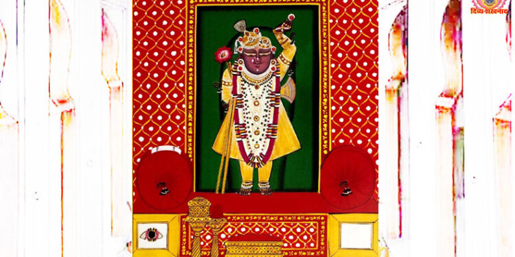 श्रीनाथजी में आज वत्स द्वादशी के आपके (तिलकायत श्री) श्रृंगार