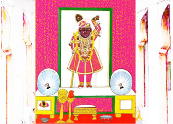 श्रीनाथजी के आज घेरदार पर मोर चन्द्रिका के श्रृंगार, गोपमास आरम्भ