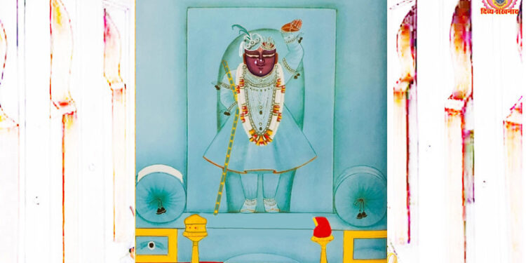 श्रीनाथजी में आज फिरोज़ी घटा के दर्शन