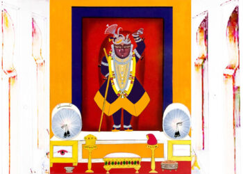 श्रीनाथजी में आज दोहरा वस्त्र का श्रृंगार