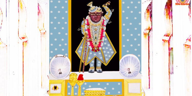 श्रीनाथजी के आज फिरोजी चाकदार पर चन्द्रिका का श्रृंगार