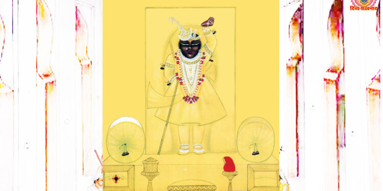 श्रीनाथजी में आज पीली घटा के दर्शन