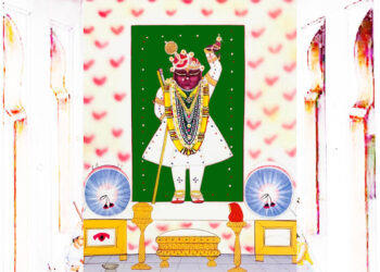 श्रीनाथजी में आज घुण्डी नाका व गोल चन्द्रिका का श्रृंगार