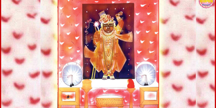 आज श्रीजी में तिलकायत श्री इन्द्रदमनजी (श्री राकेशजी) के जन्मदिवस के श्रृंगार, बधाई