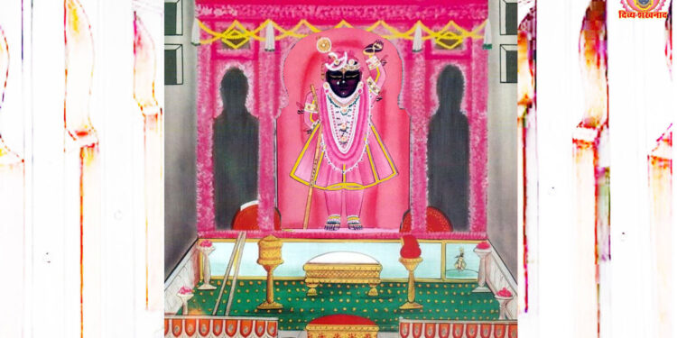 श्रीनाथजी के आज गुलाबी गणगौर के श्रृंगार में दर्शन