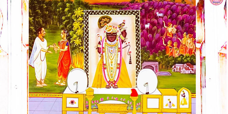 आज श्रीनाथजी को श्री महाप्रभुजी के उत्सव का परचारगी श्रृंगार