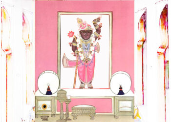 श्रीनाथजी के आज धोती पटका के श्रृंगार में दर्शन