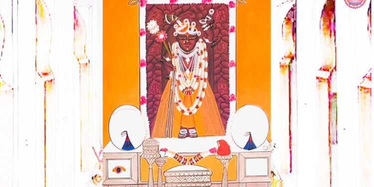 आज श्रीनाथजी के पिछोड़ा पर लूम की किलंगी के श्रृंगार, मंगला में आड़बंद