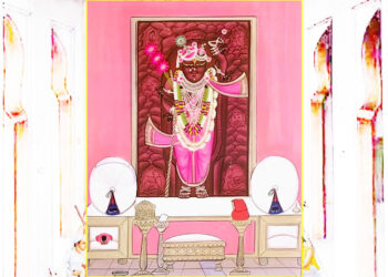 श्रीनाथजी के आज धोती पटका के श्रृंगार में दर्शन