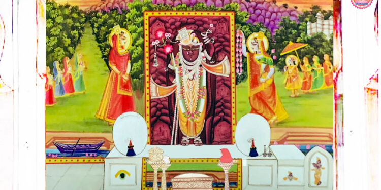 श्रीनाथजी के आज धोती पटका पर सेहरा के श्रृंगार में दर्शन