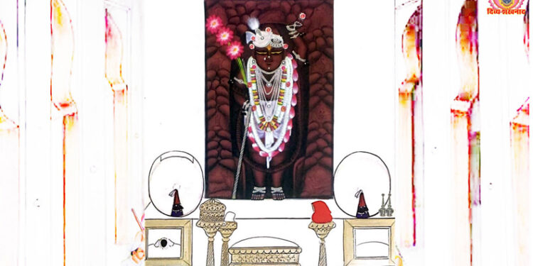 श्रीनाथजी में आज ऋतू की पहली परधनी का श्रृंगार