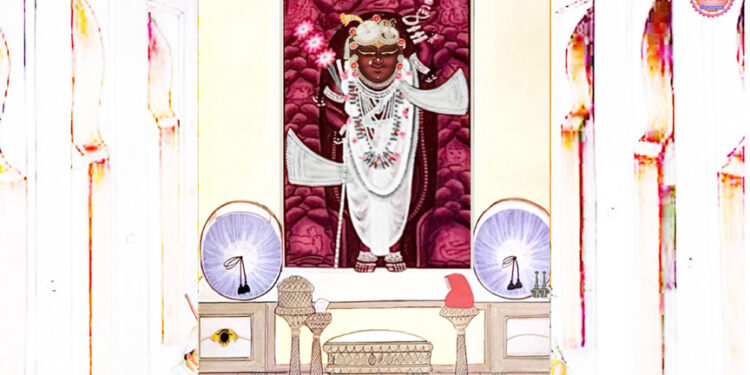 श्रीनाथजी के आज श्वेत धोती पटका के श्रृंगार में दर्शन