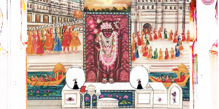 श्रीनाथजी में आज नियम का नाव का मनोरथ, बधाई