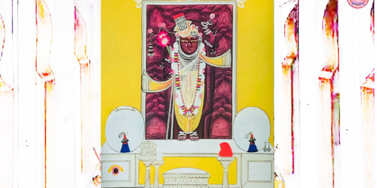 श्रीनाथजी में आज केसरी धोती पटका व सेहरा के श्रृंगार दर्शन