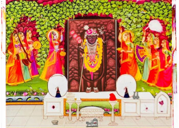 श्रीनाथजी के आज परदनी पर चन्द्रिका के श्रृंगार दर्शन