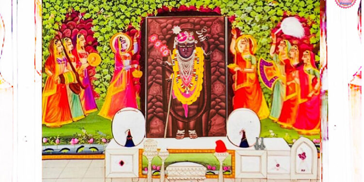 श्रीनाथजी के आज परदनी पर चन्द्रिका के श्रृंगार दर्शन