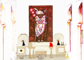 श्रीनाथजी में आज ऋतू के छेल्ले आड़बंद के श्रृंगार दर्शन