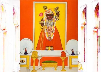 श्रीनाथजी को आज पवित्रा एकादशी उत्सव के आगम के श्रृंगार