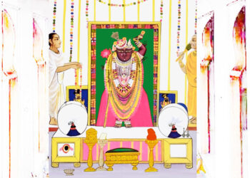 श्रीनाथजी में आज पवित्रा द्वादशी उत्सव का श्रृंगार, बधाई
