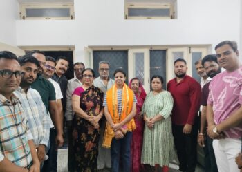 10वीं बोर्ड में जिले में प्रथम आने पर वैष्णवी का नाथद्वारा भाजपा द्वारा सम्मान